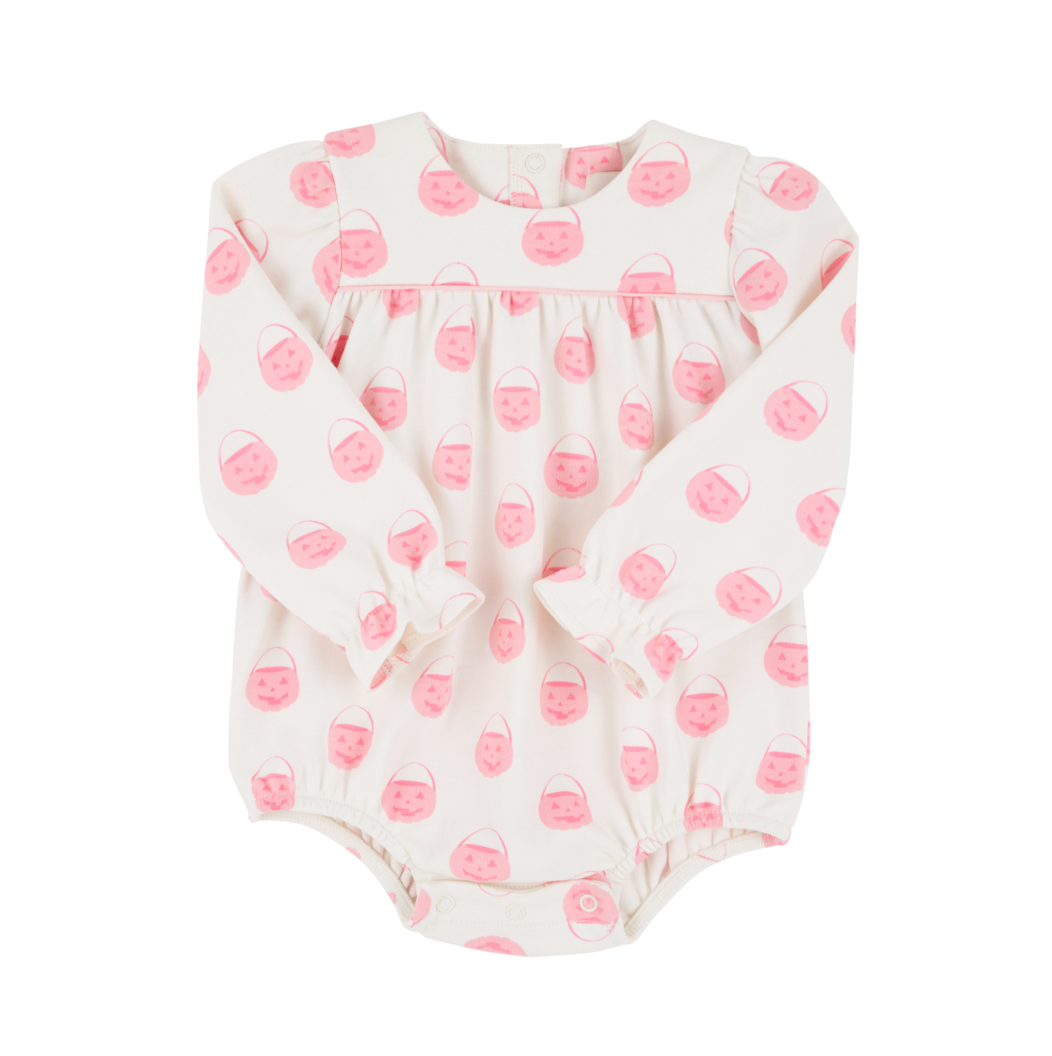 Long Sleeve Penny's Play Bubble Vintage-Prep Pumpkin Pails (Sandpearl Pink)/Sandpearl Pink