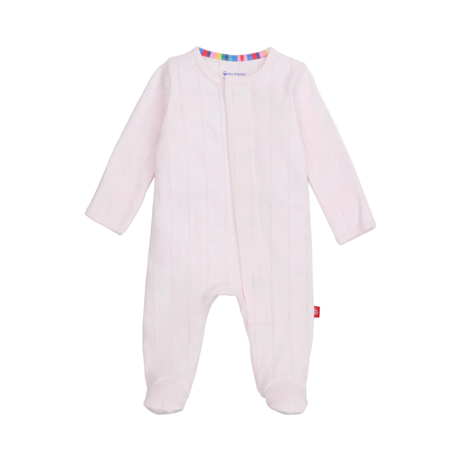 Love Lines Pink Pointelle Footie