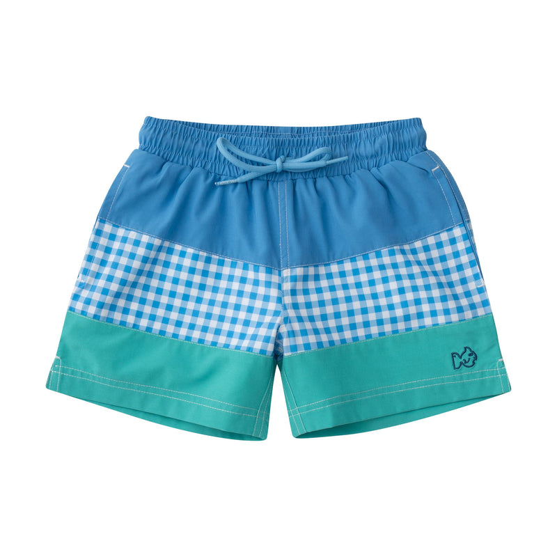 Marina Blue Colorblock Boogie Board Swim Trunk