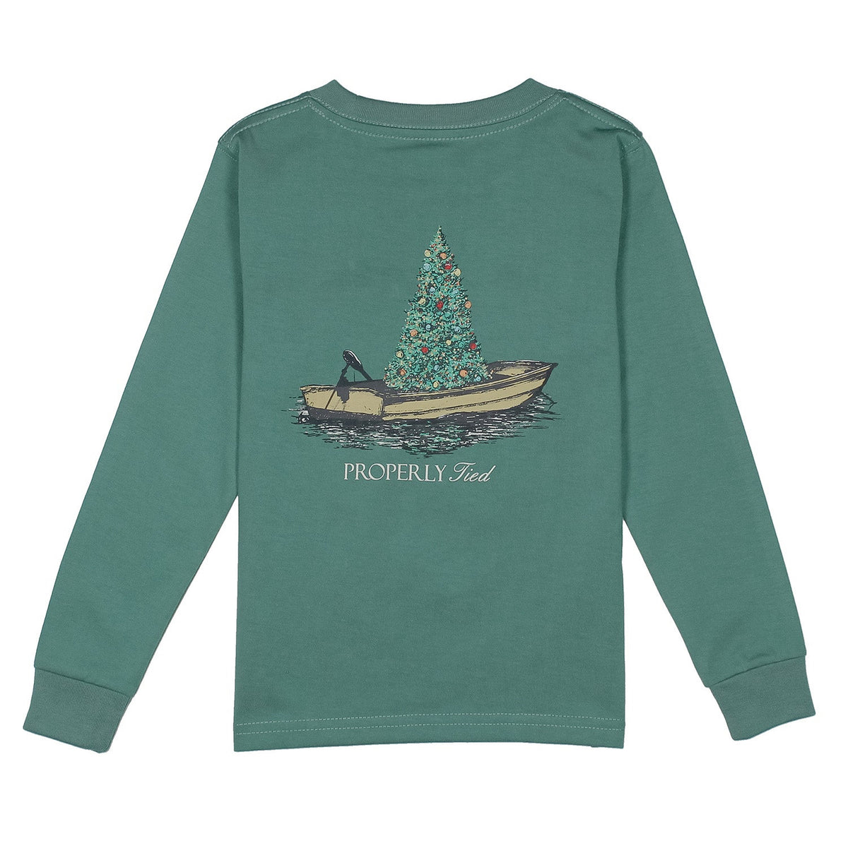 Jolly Boat LS Marine Green T-shirt