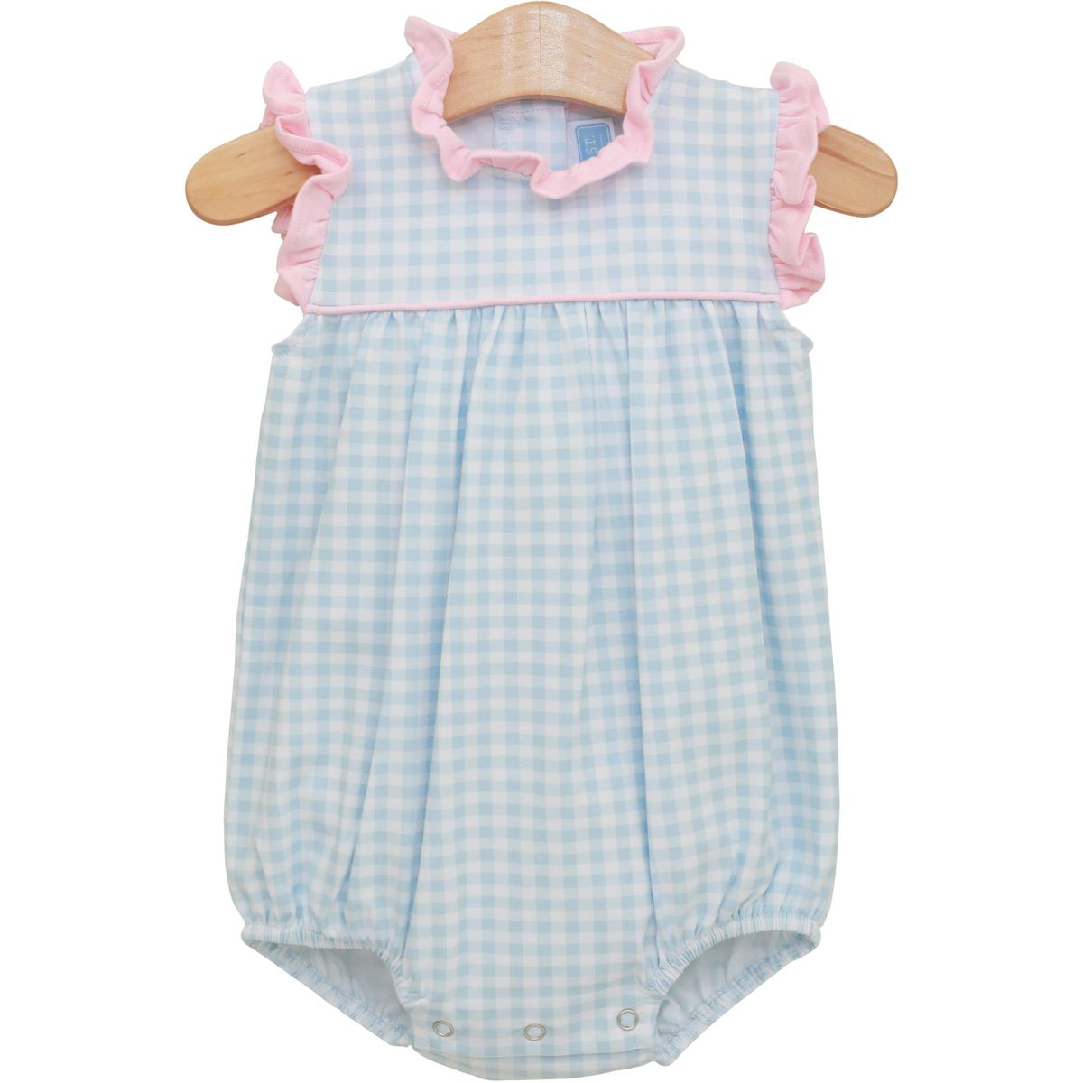 Meredith Bubble  Light Blue Gingham Light Pink