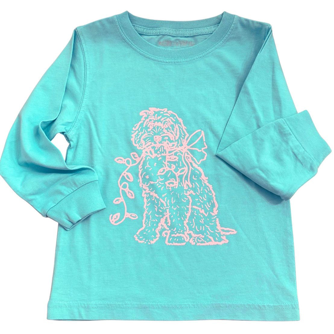 Mint Christmas Doodle LS T-Shirt