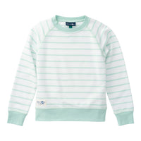 PRE-ORDER Girl's Crew Control Sweatshirt - Mint Green Stripe