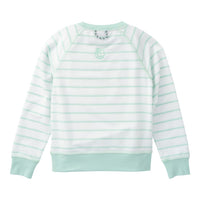 PRE-ORDER Girl's Crew Control Sweatshirt - Mint Green Stripe