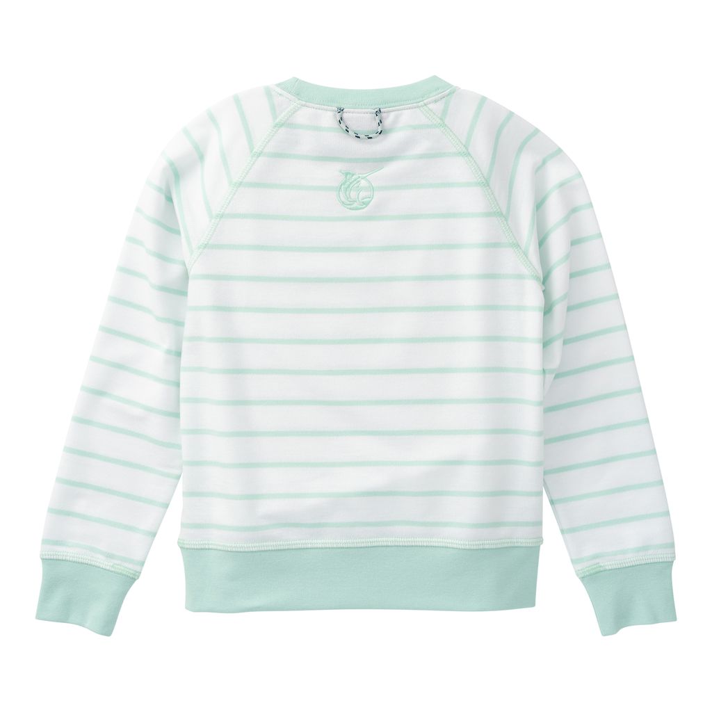 PRE-ORDER Girl's Crew Control Sweatshirt - Mint Green Stripe