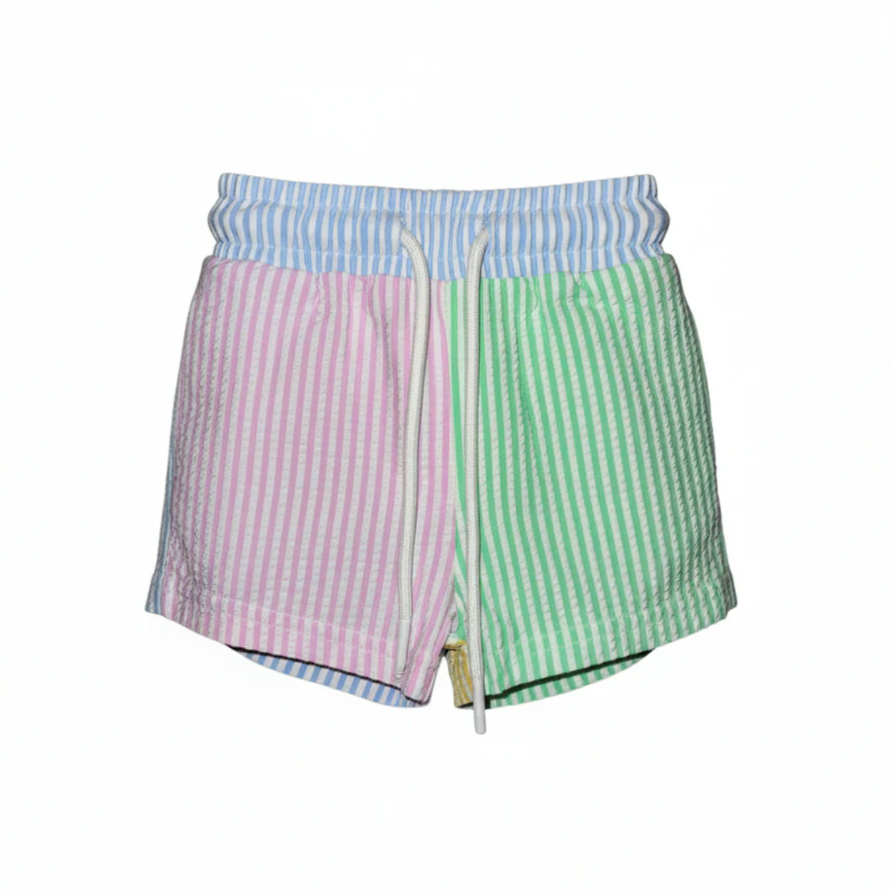 Multi Stripe Seersucker Swim Trunks