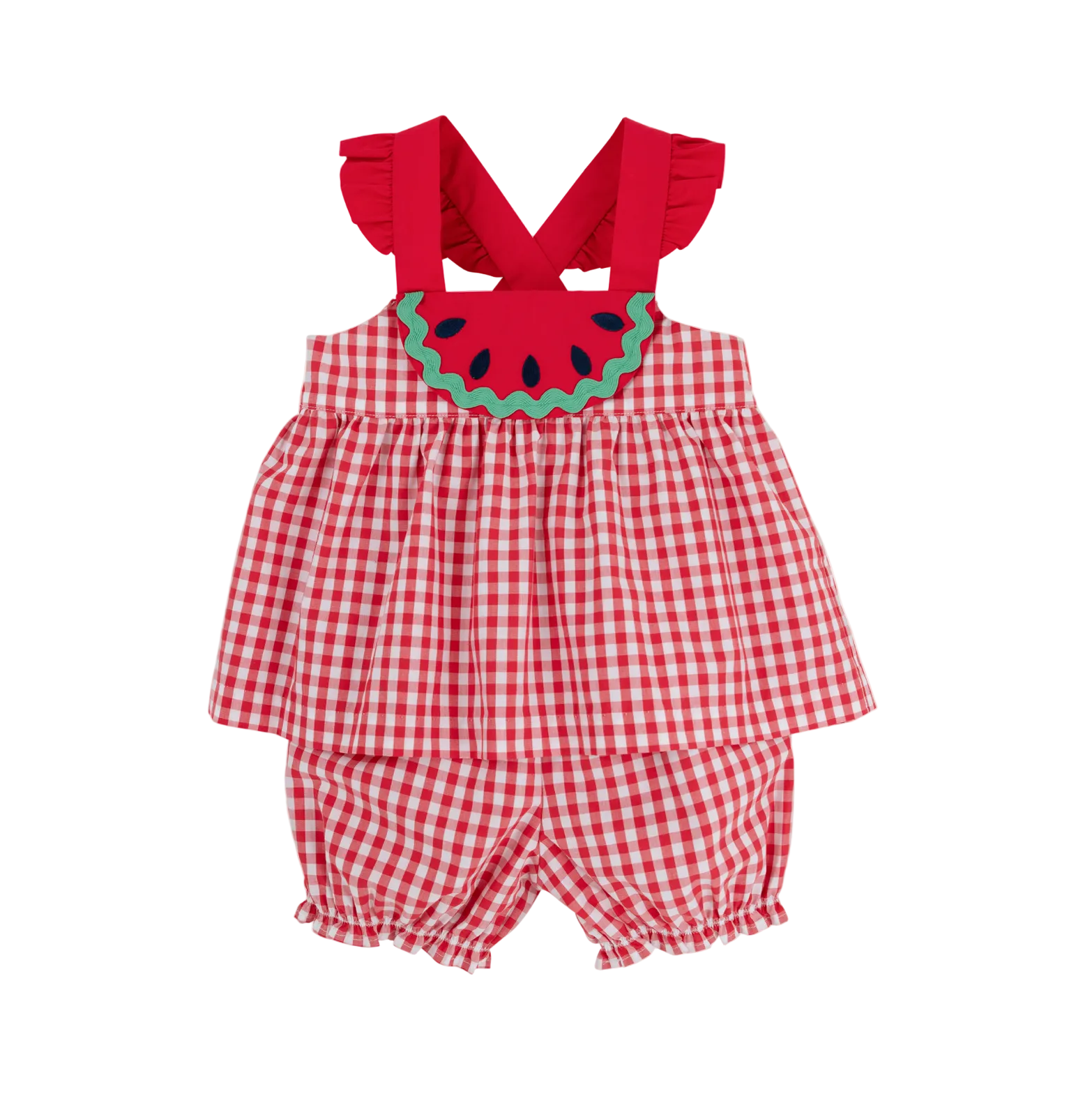 Nancy's Novelty Set Woven Dyed Yarn Richmond Red Gingham Richmond Red Watermelon