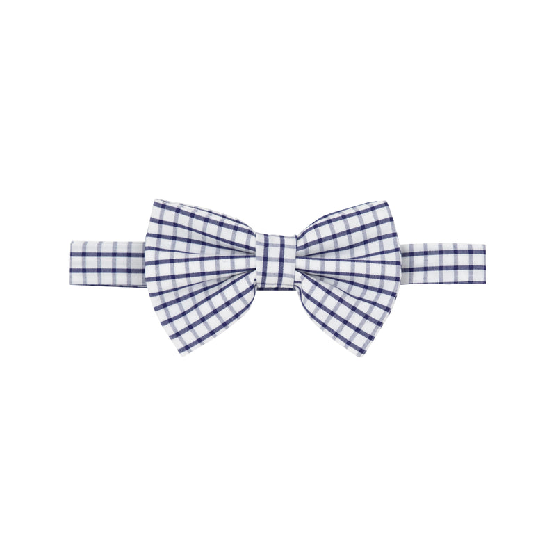 Nantucket Navy Windowpane  Baylor Bowtie - Woven Yarn