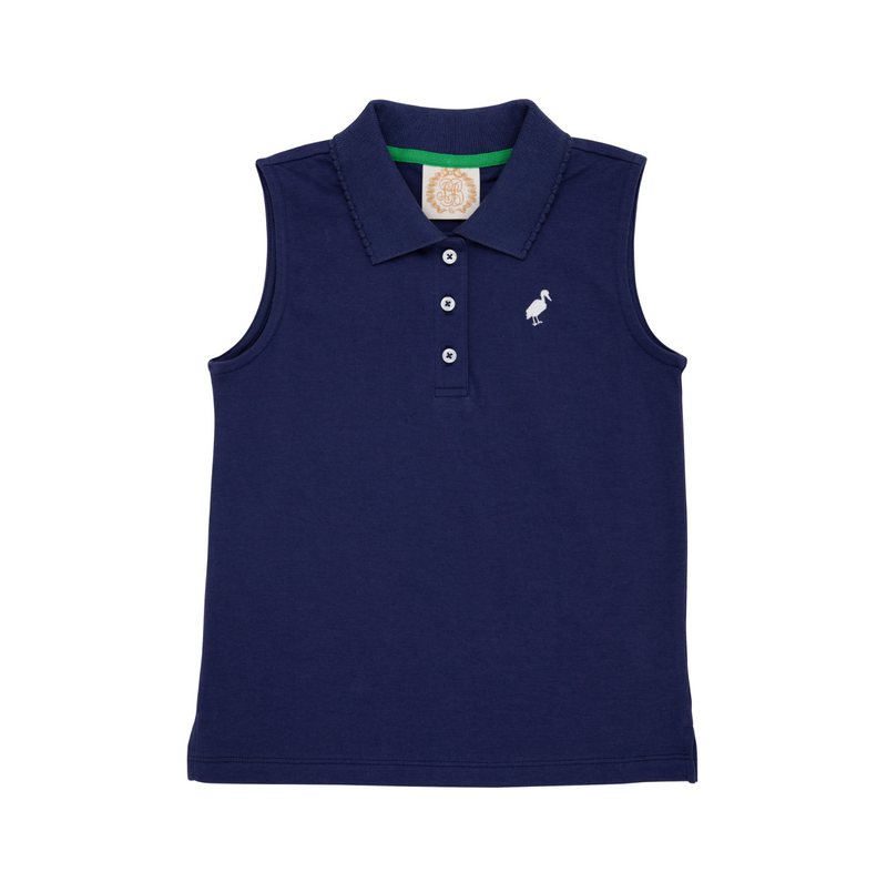 Nantucket Navy/WorthAveWhite Sleeveless Anna Price Polo