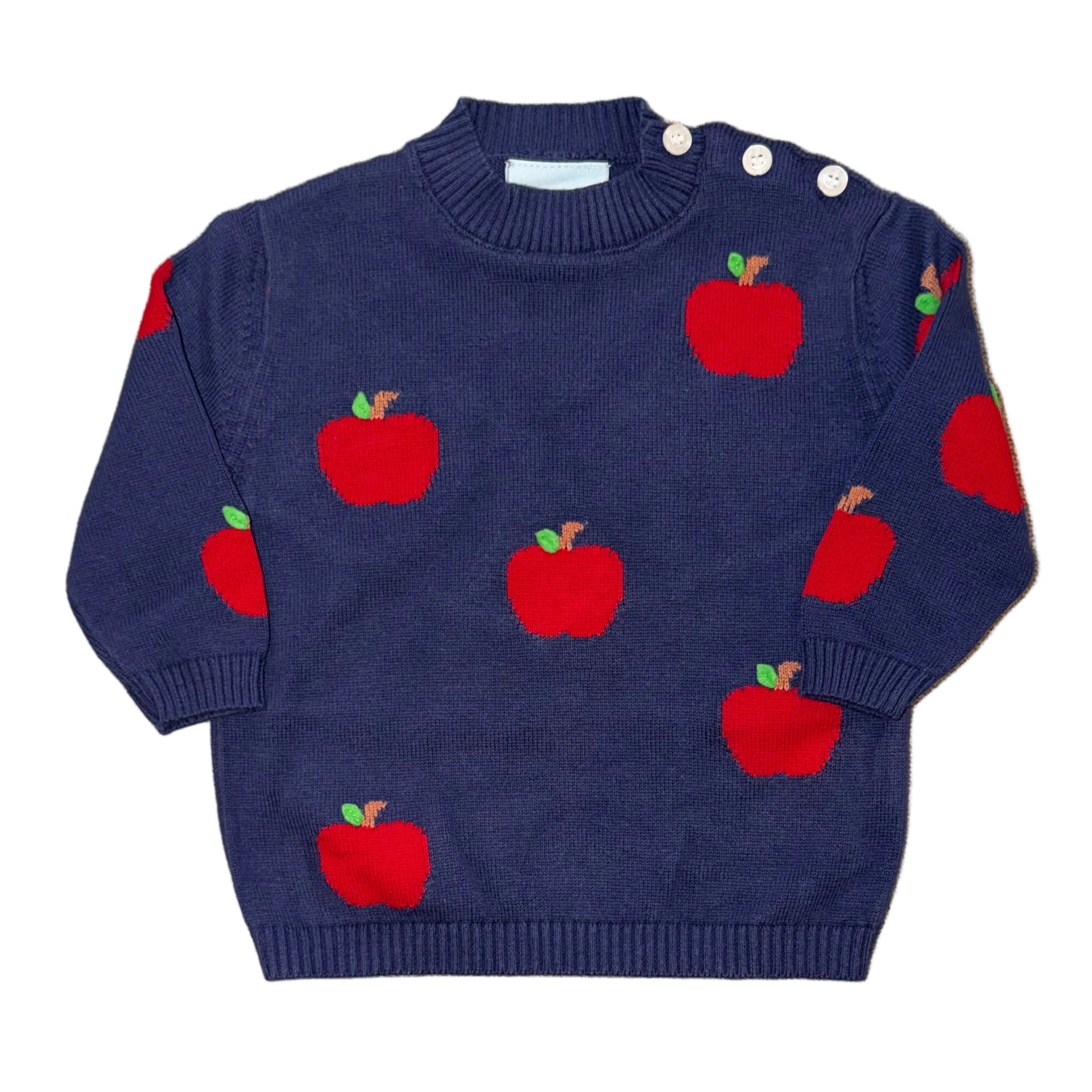 Navy Apple Sweater