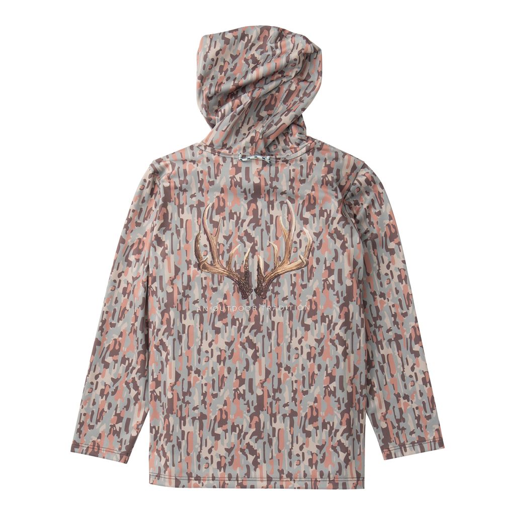 PRE-ORDER Kid's Pro Performance Hoodie T-shirt - Neutral Stay in the Lines Camo
