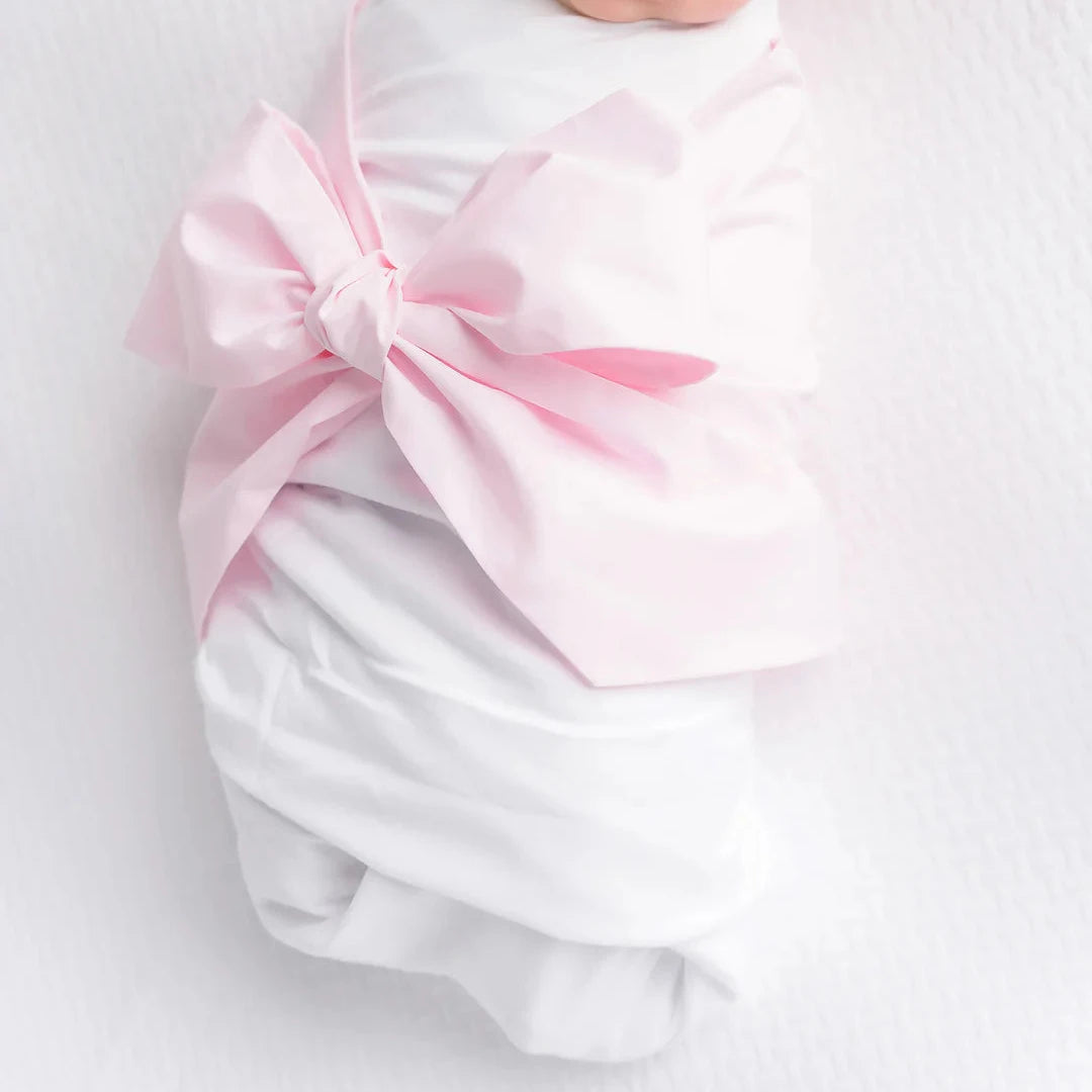 Palm Beach Pink Bow Swaddle - Broadcloth