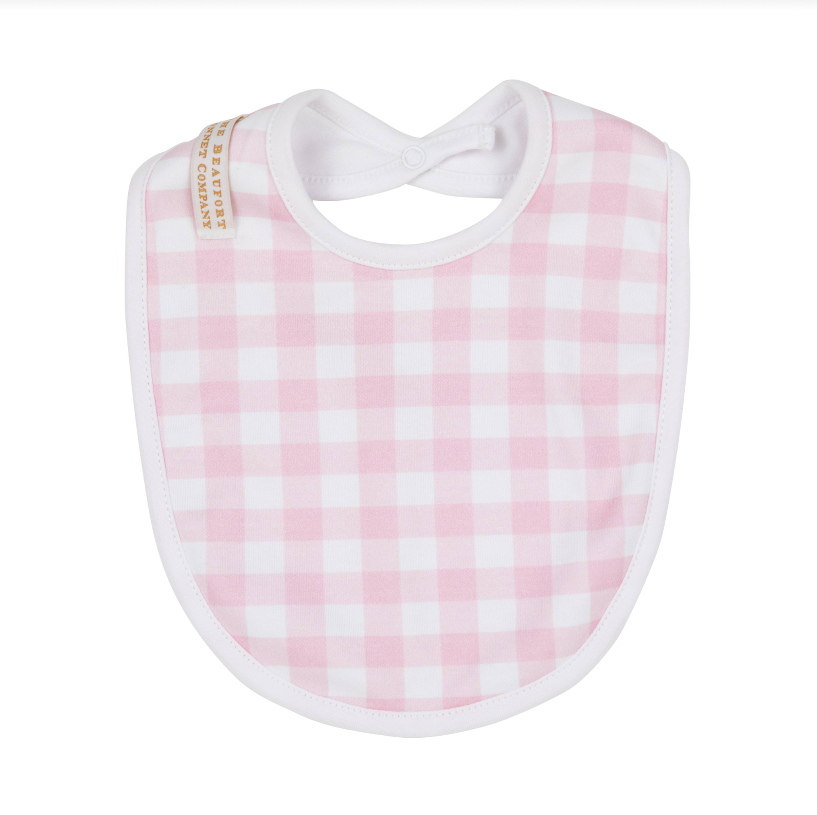Palm Beach Pink Gingham Burp Me Bib