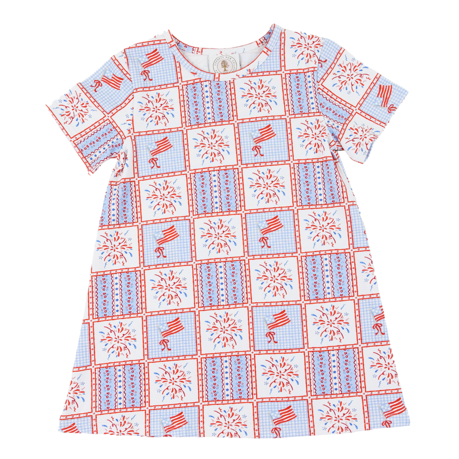 PRE-ORDER Patriotic Patchwork Susie Swing Dress