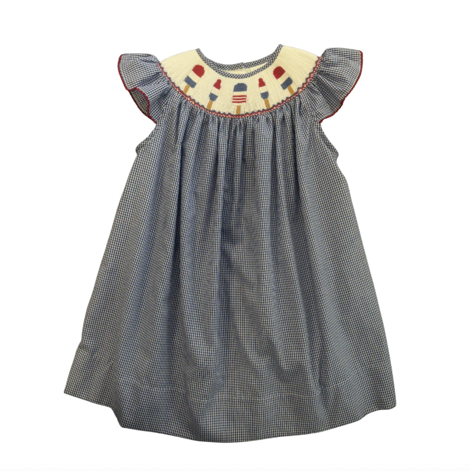 Patriotic Popsicles Smocked Bishop Dress