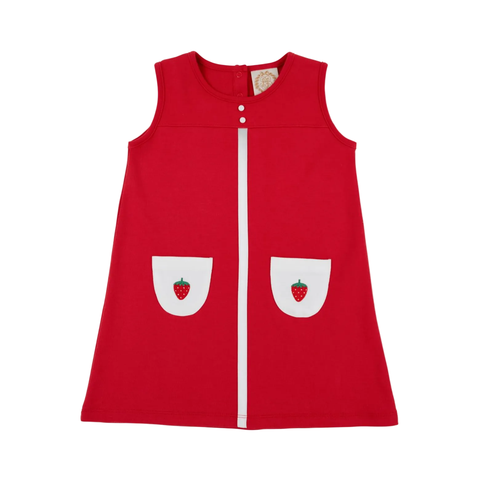 Peggy Pocket Dress Heavy Weight Knit Richmond Red Worth Ave White Strawberries