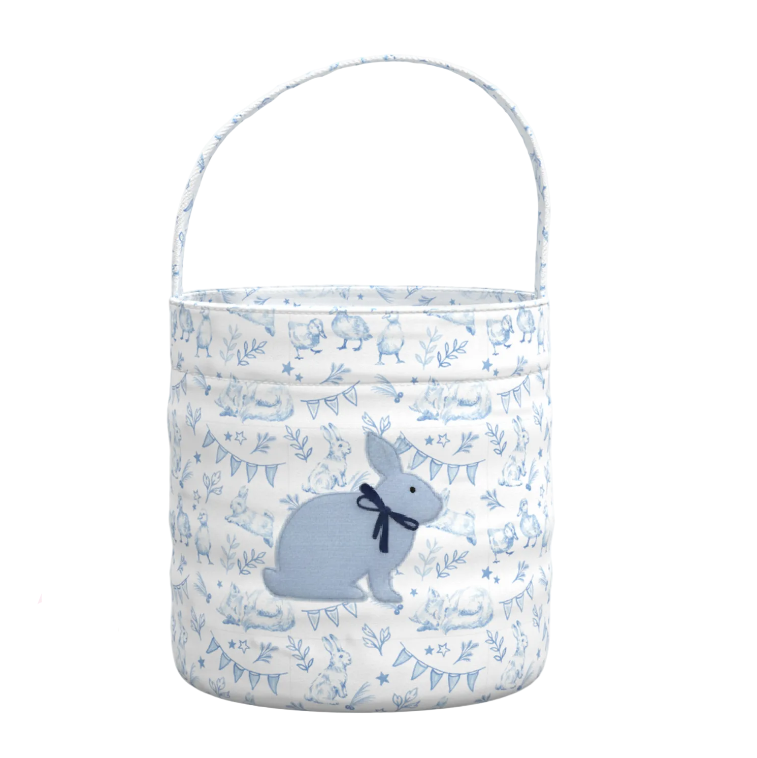 Petites at Play Basket with Bunny Embroidery