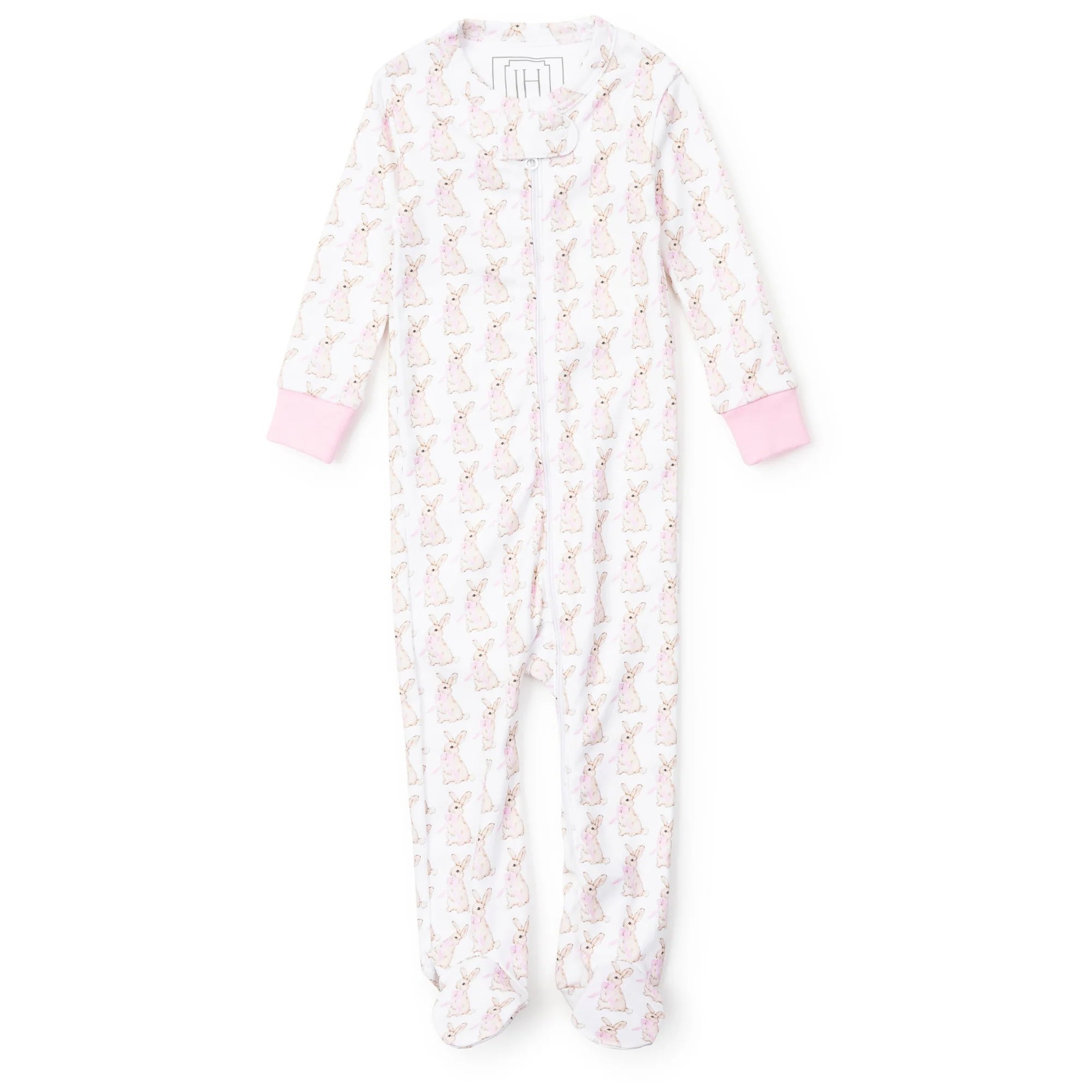 Pink Easter Bunnies Parker Zipper Pajamas