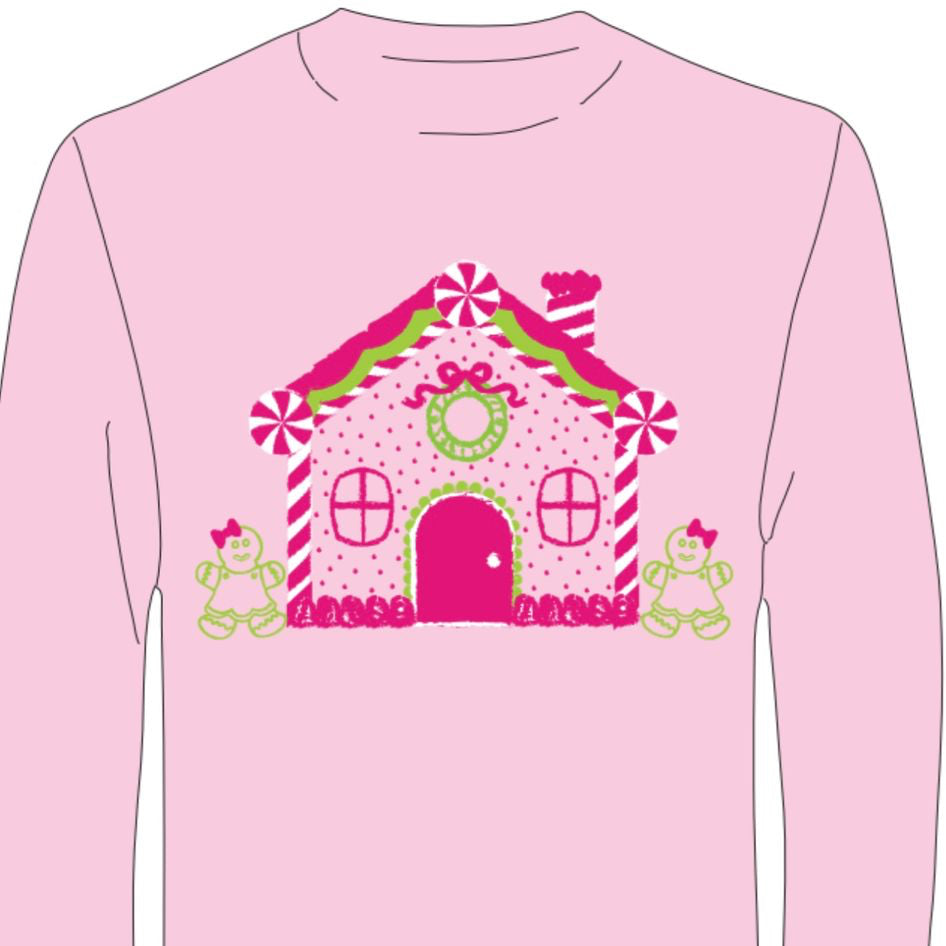 LS Pink Gingerbread House T-Shirt