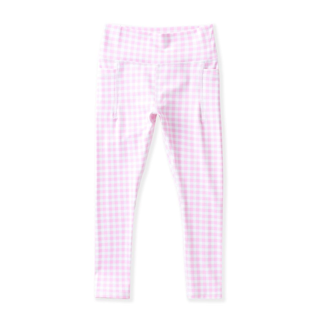 Pink Gingham Active Leggings