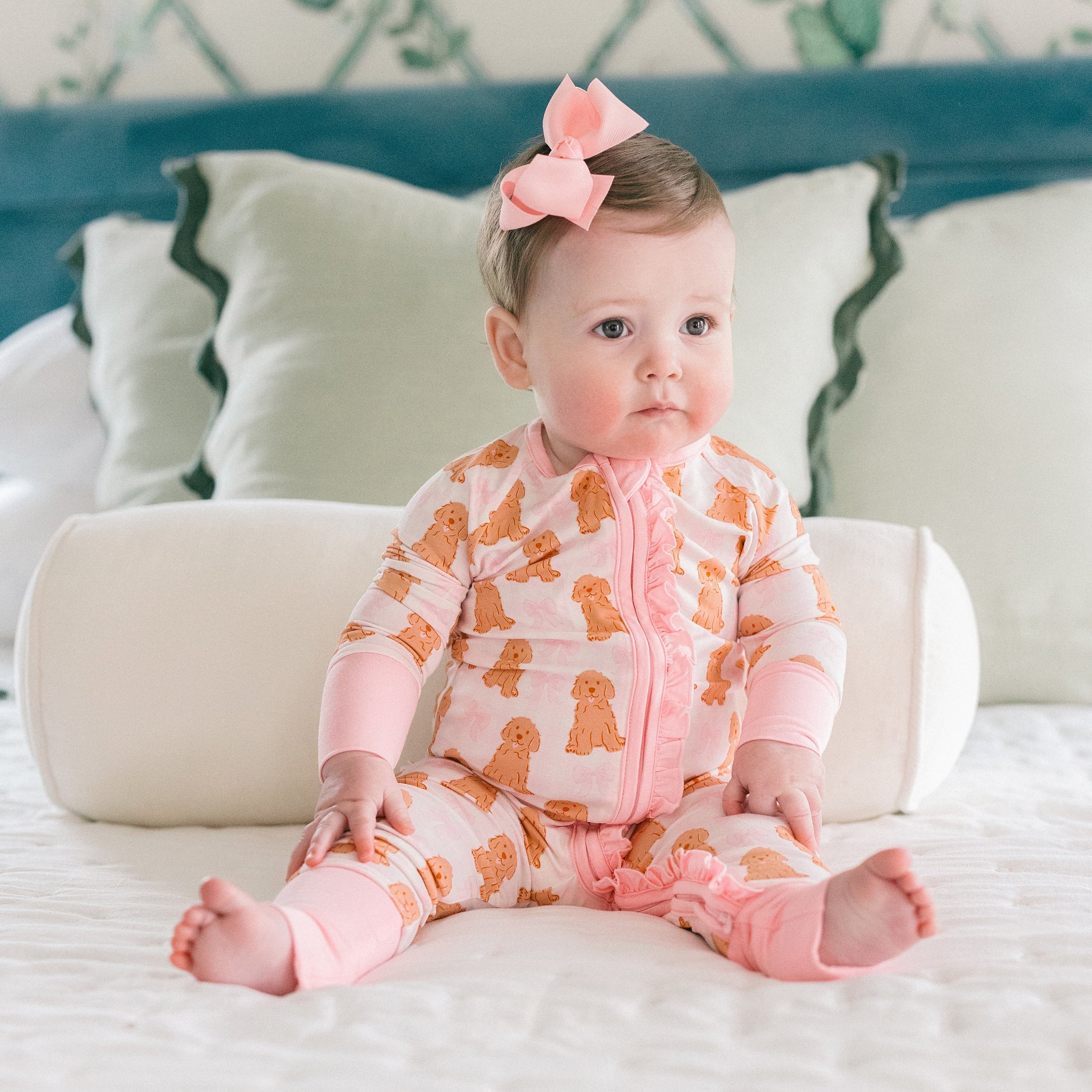 Pink Goldendoodle Zipper Pajama