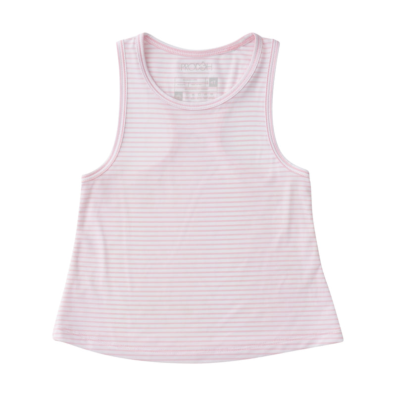 Pink Lady Stripe Race Her Back Active Tank Top