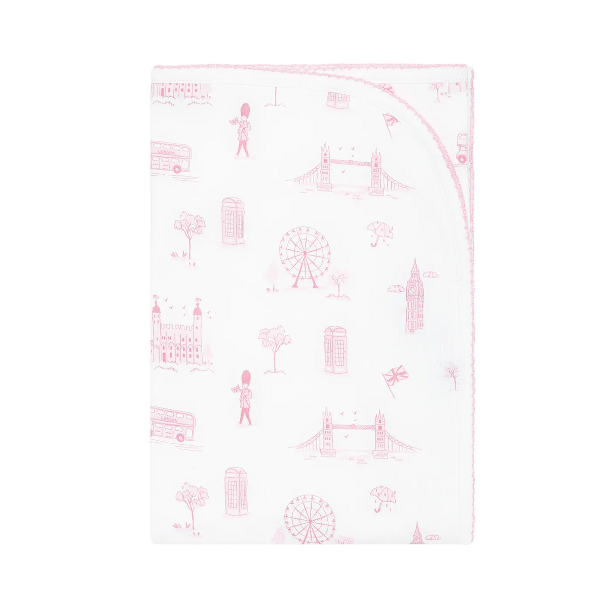 Pink London Toile Blanket