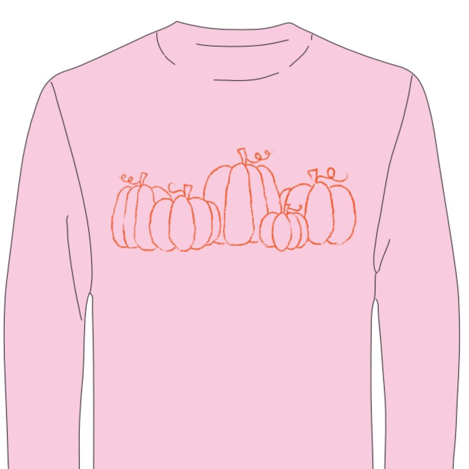 LS Pink Pumpkin Patch T-Shirt