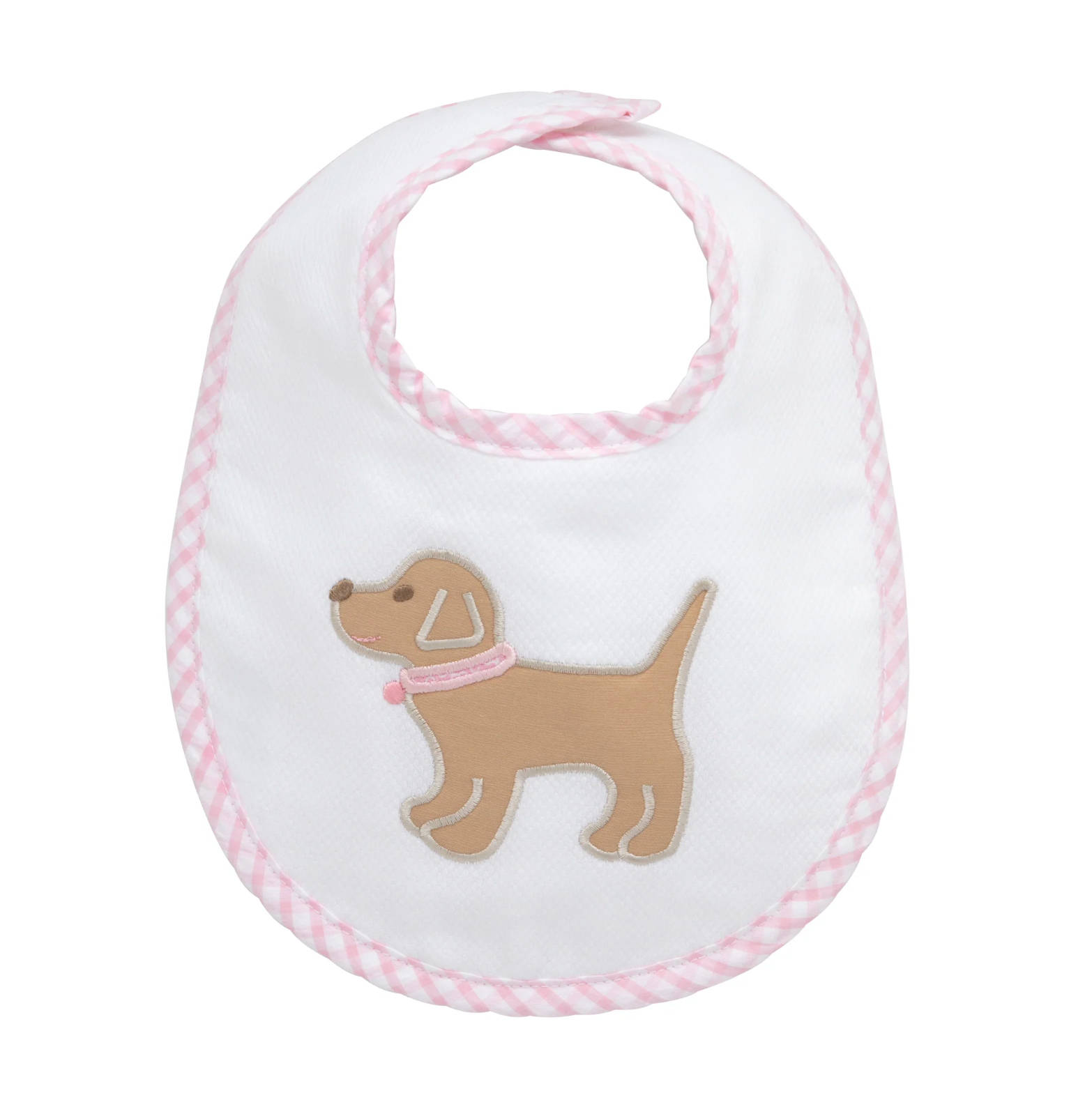 Pink Puppy Applique Basic Bib