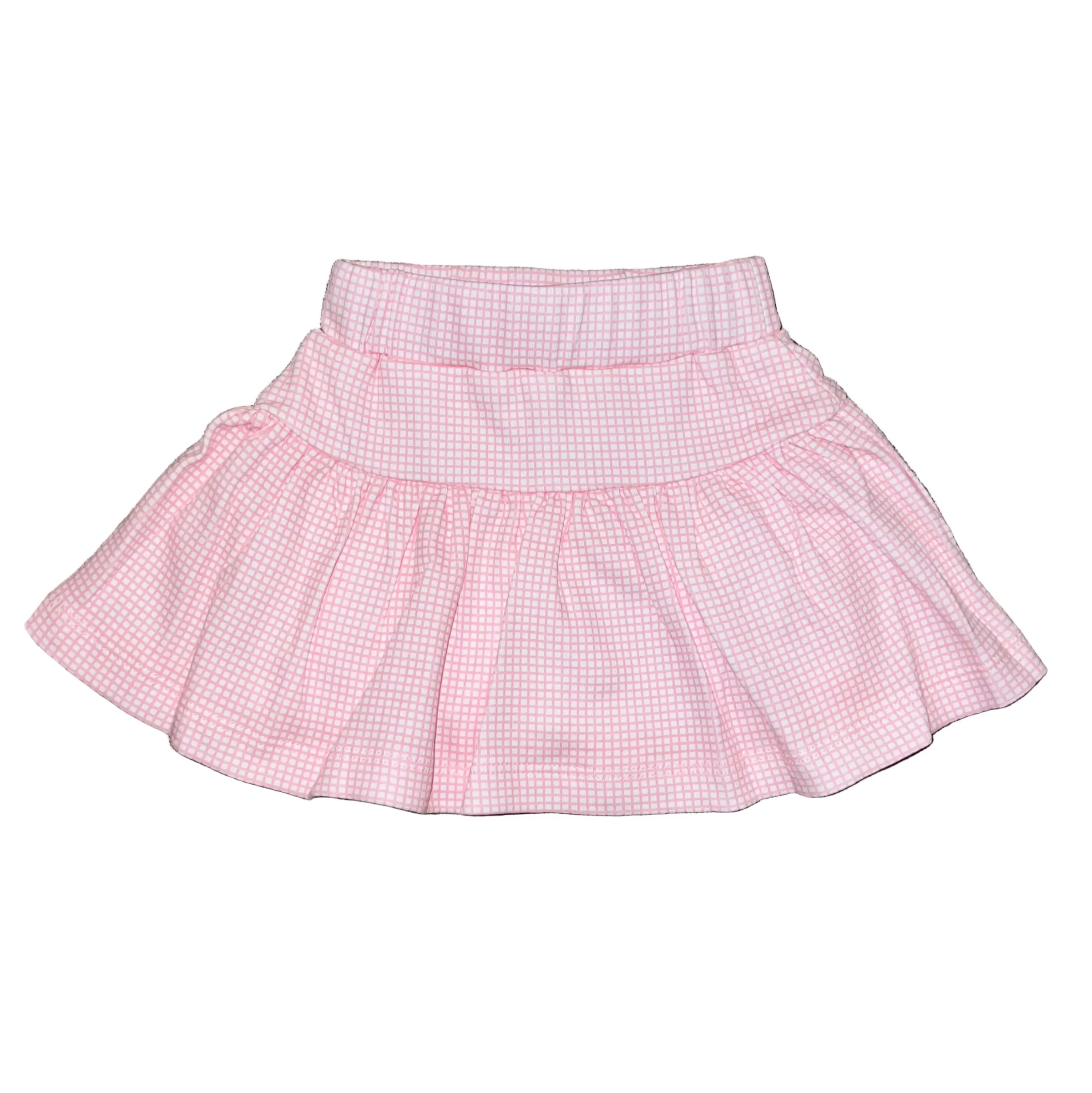 Pink Windowpane Skort