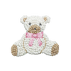 Pink Bow Teddy Bear Bib