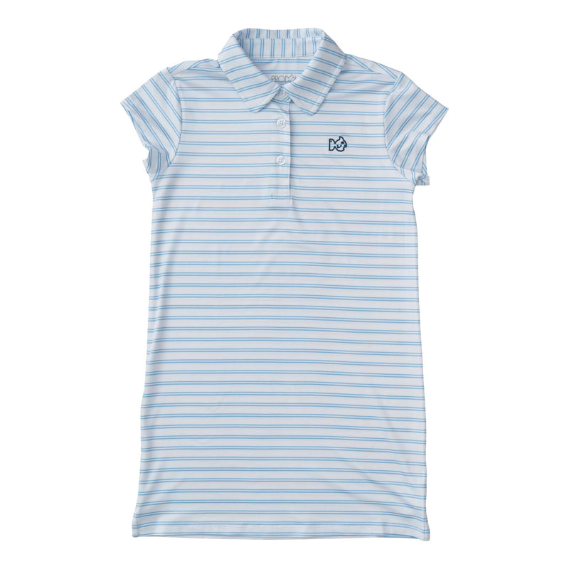 Placid Blue Stripe Pro Performance Polo Dress Max + Molly Placid Blue Stripe Pro Performance Polo Dress Max + Molly