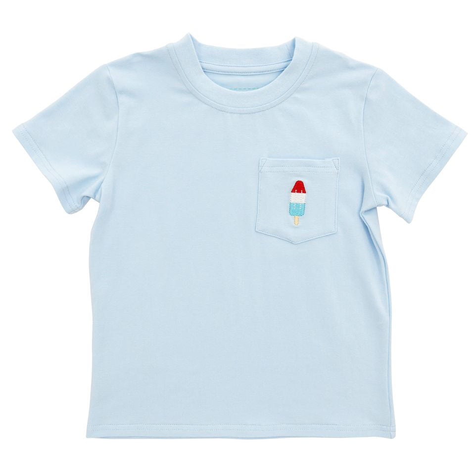 Pocket Tee- Blue Bomb Pop