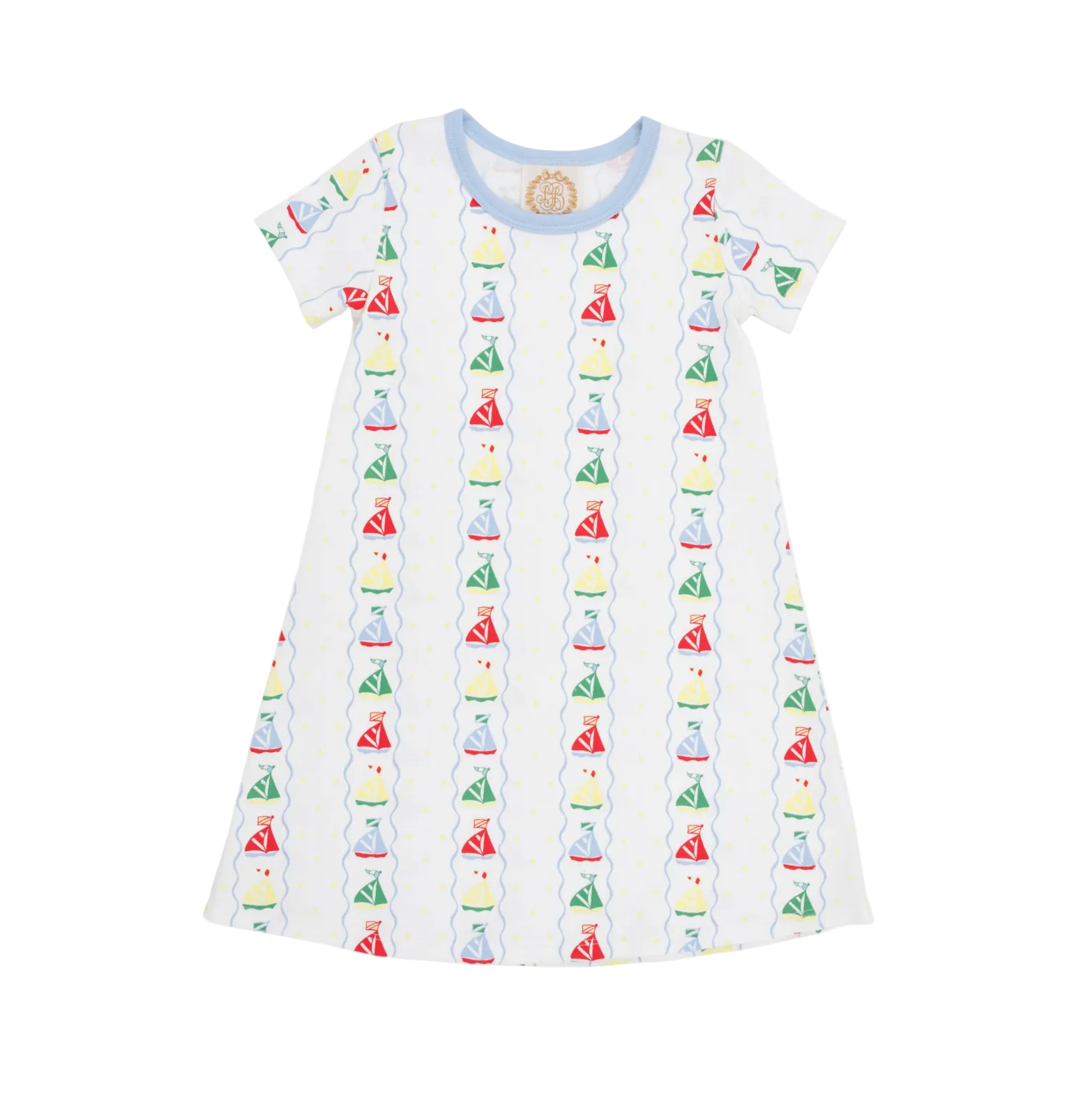 Polly Play Dress Short Sleeve Set Sail Beale Street Blue