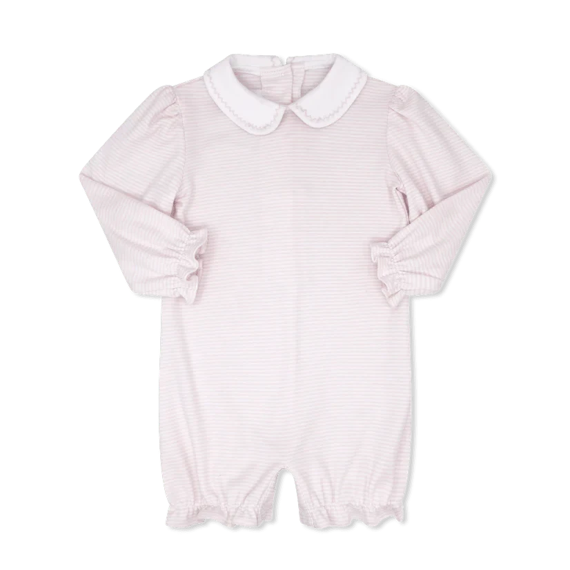 Precious Play Bubble Long Sleeve - Pensacola Pink Ministripe