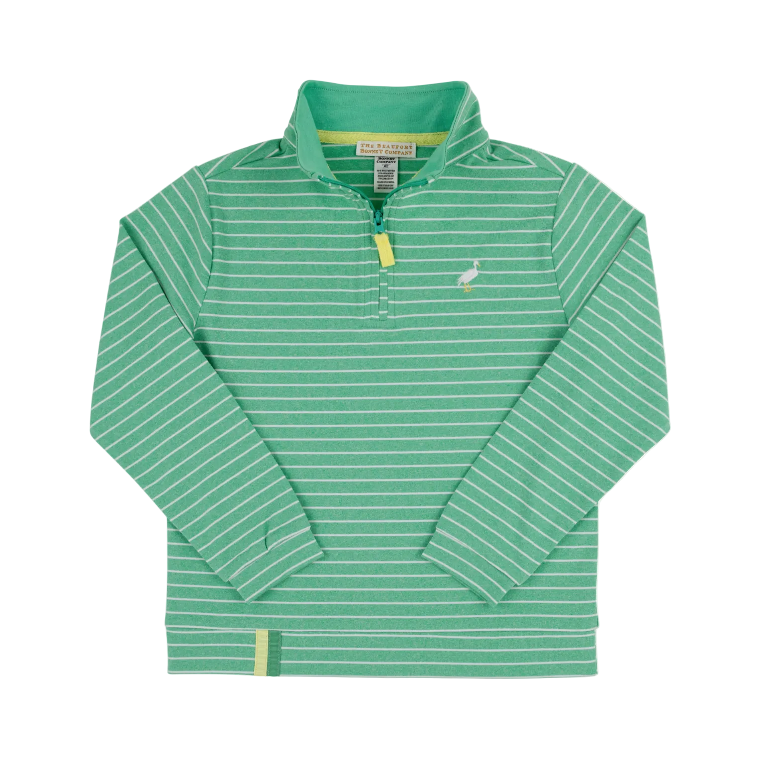 Prepletic Hayword Half Zip Gibson Island Green Stripe Self