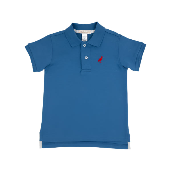 Prim and Proper Polo Wood Boat Blue/Richmond Red