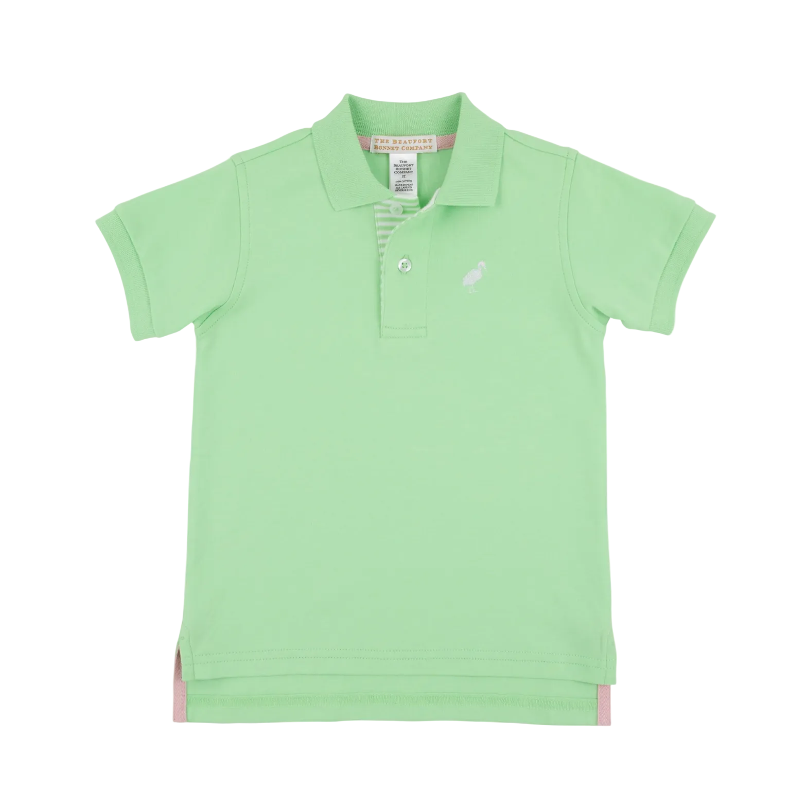 Prim and Proper Polo SS Pima Lexington Lime/Lexington Lime Stripe/Worth Ave White