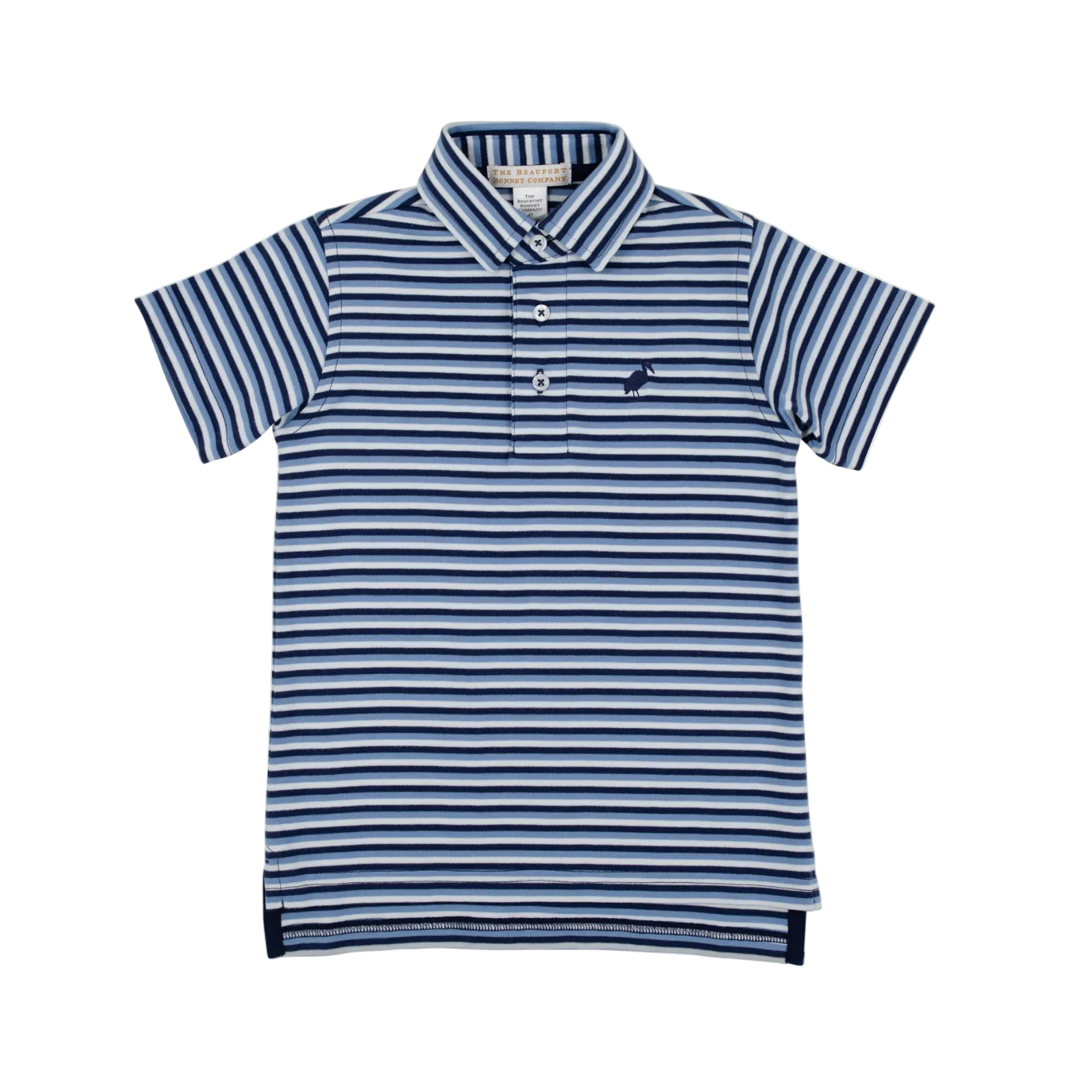 Prim and Proper Polo SS Pima Sumner County Stripe (Barbados Blue)/Nantucket Navy