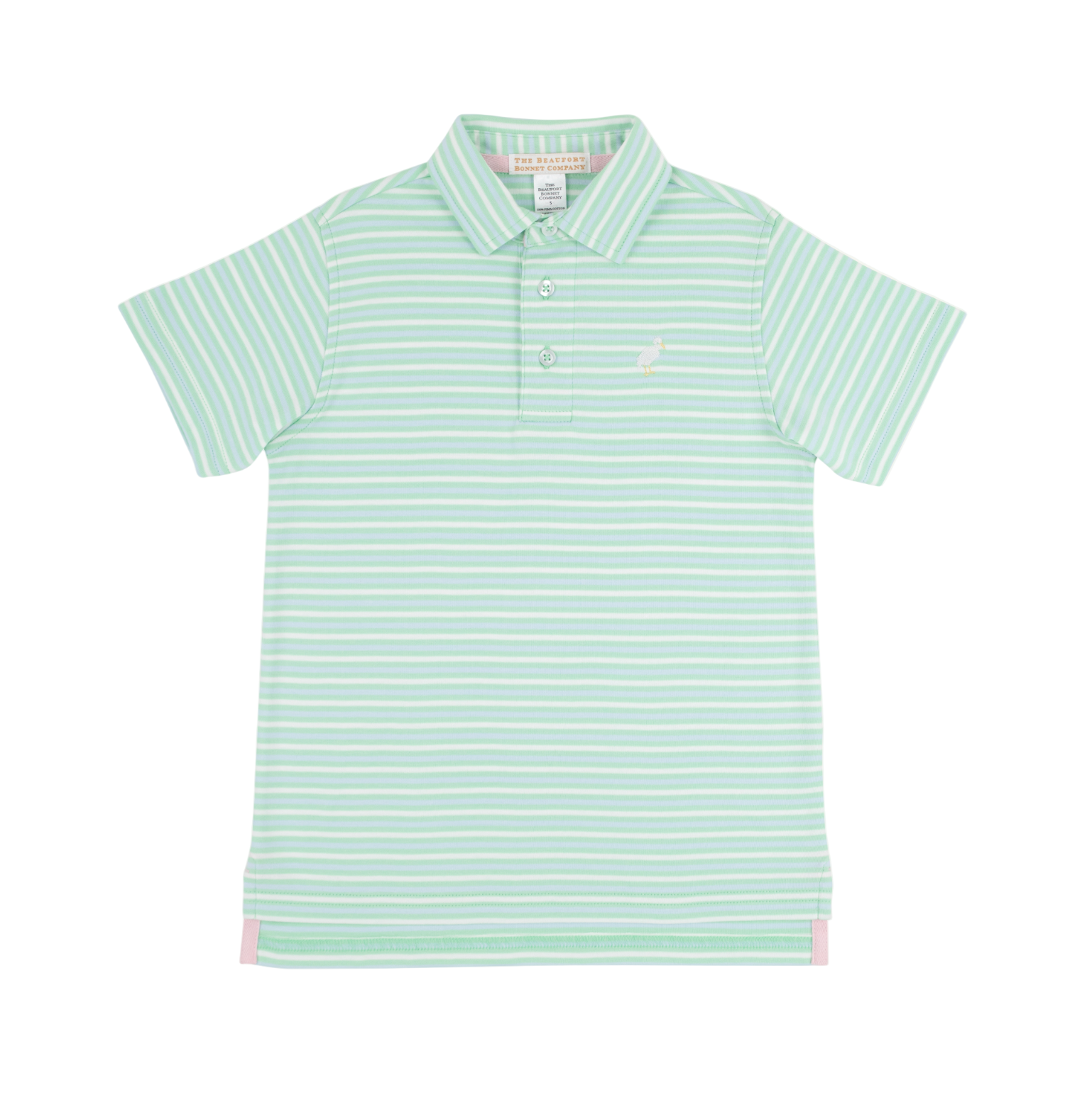 Prim and Proper Polo SS Pima Sumner County Stripe (Grace Bay Green) Multicolor