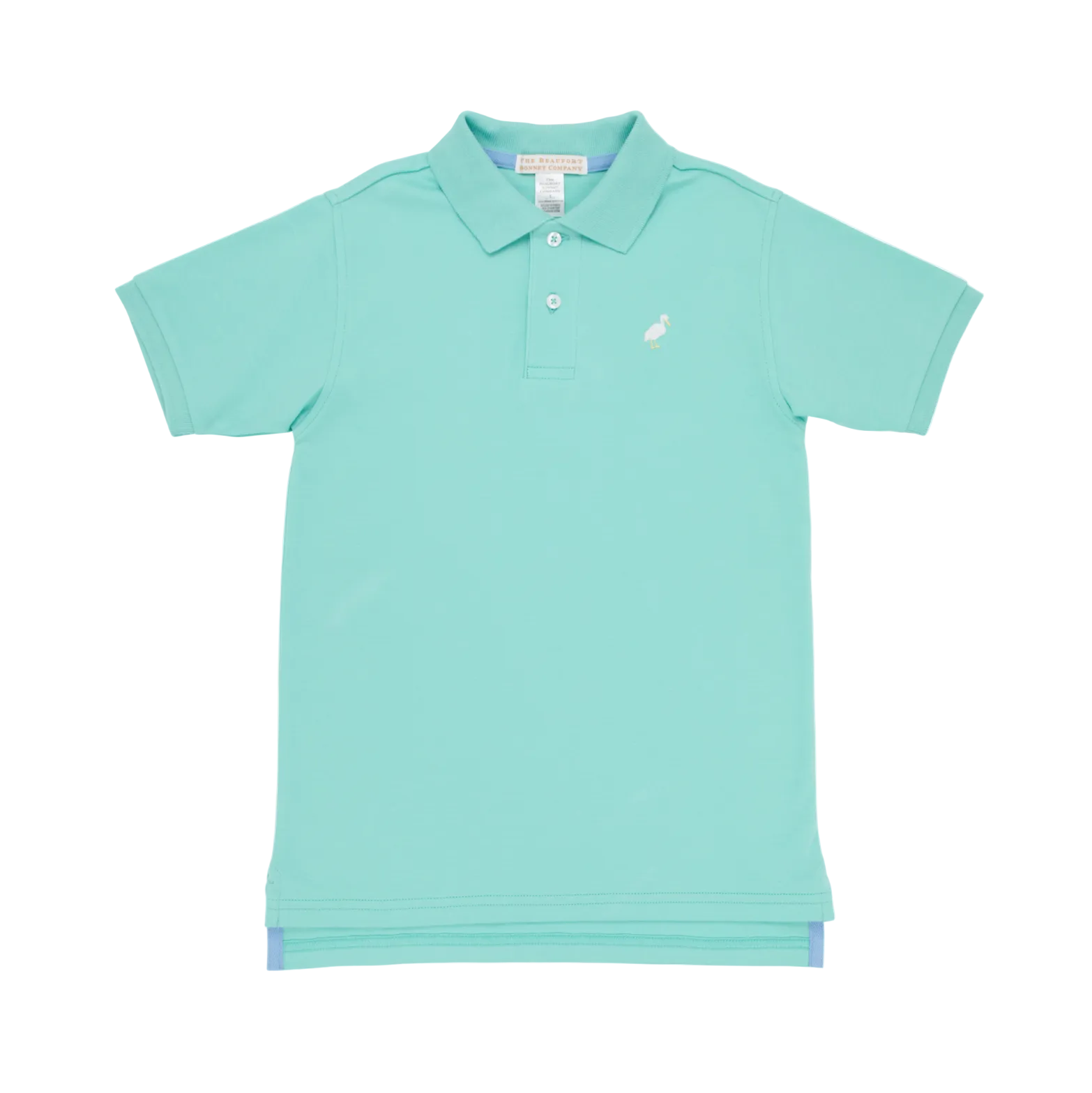 Prim and Proper Polo SS Pima Turks Teal Multicolor