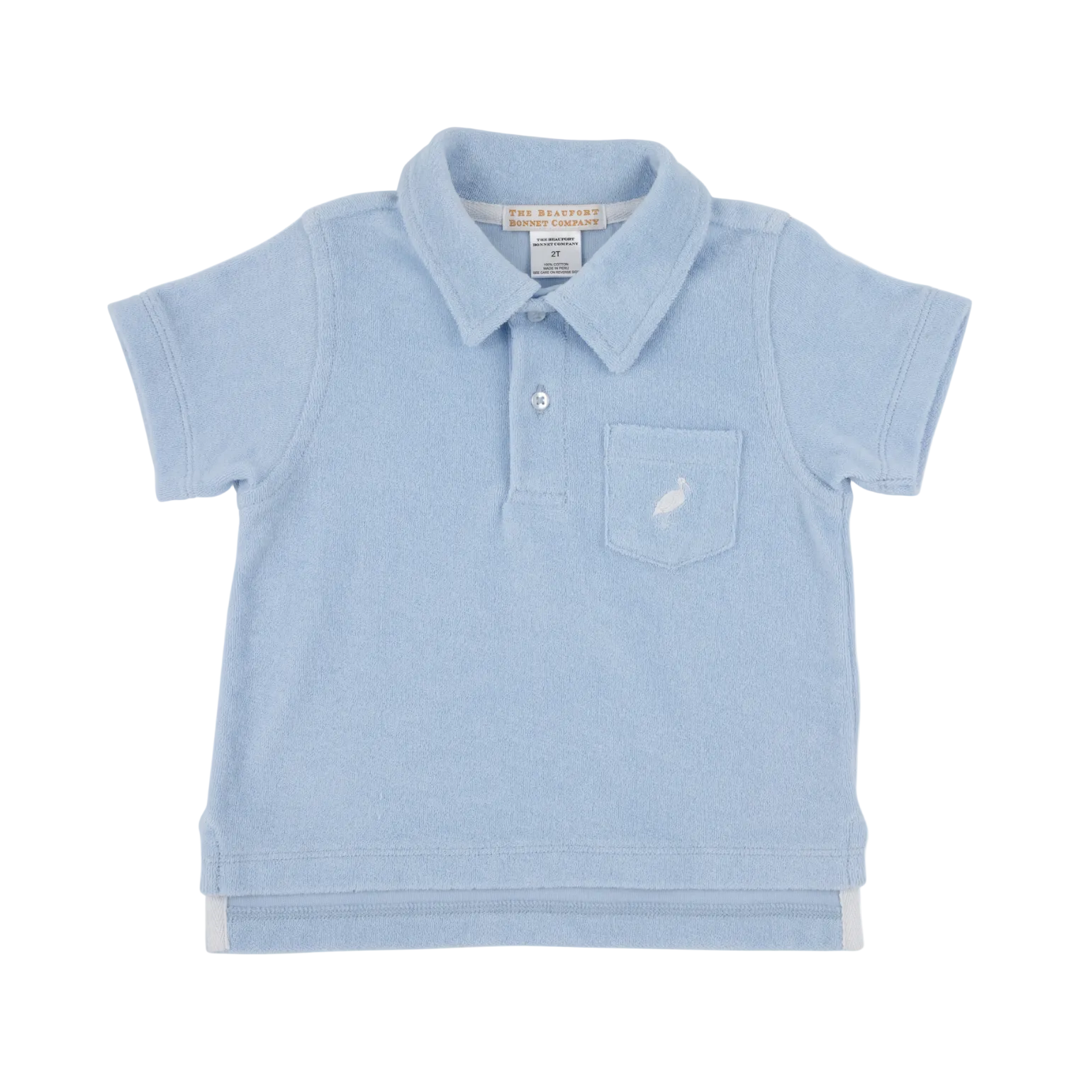 Prim and Proper Polo Terrycloth Beale Street Blue Worth Ave White