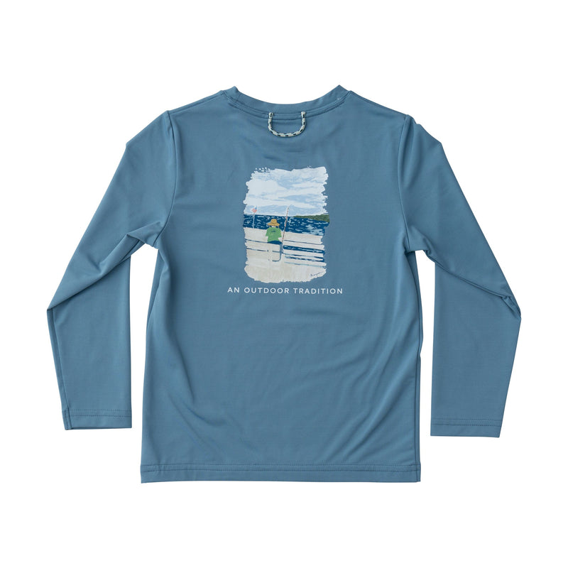 Provincial Blue Pro Performance LS Fishing T-Shirt