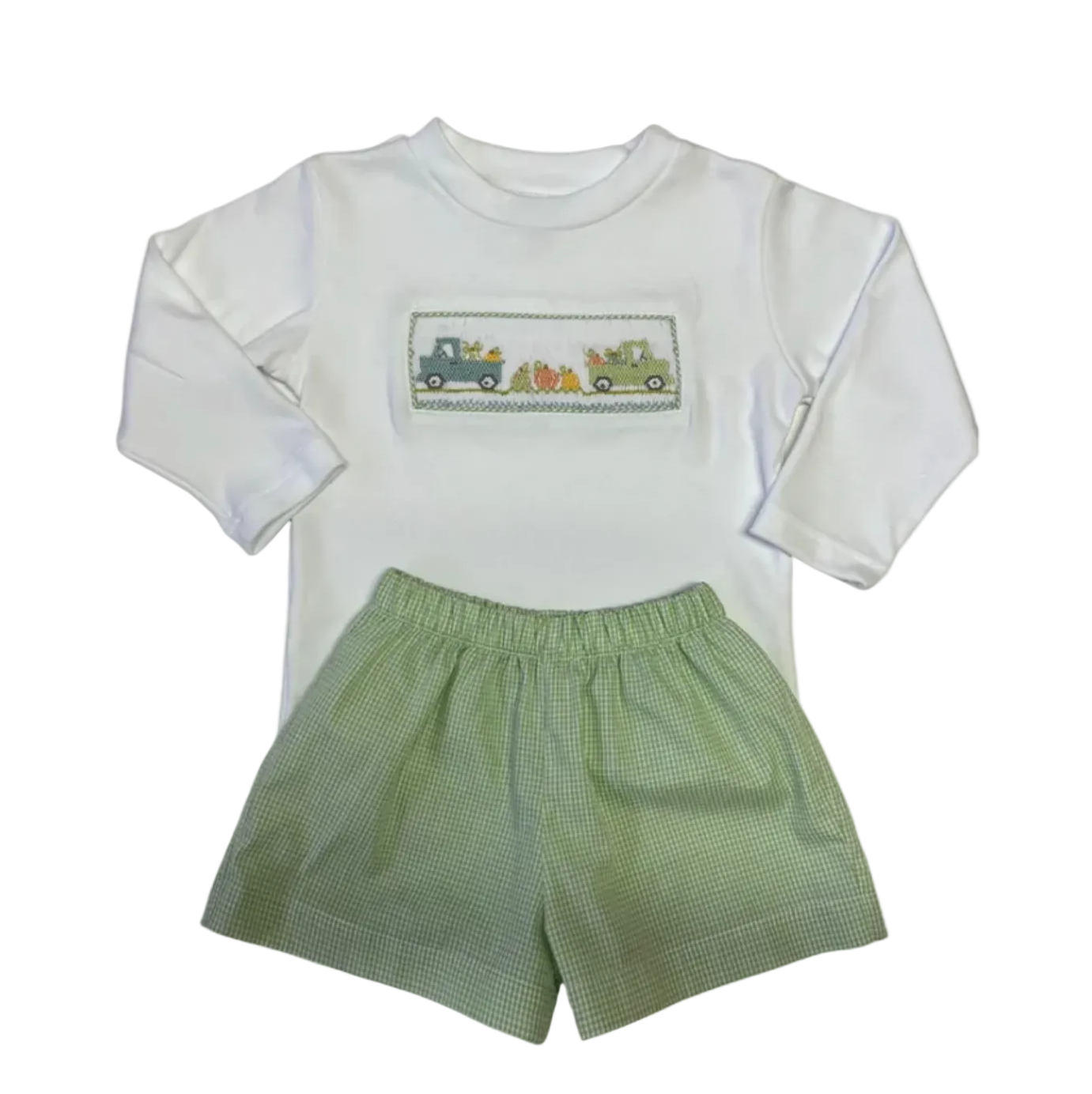 Pumpkin Smocked Short Set