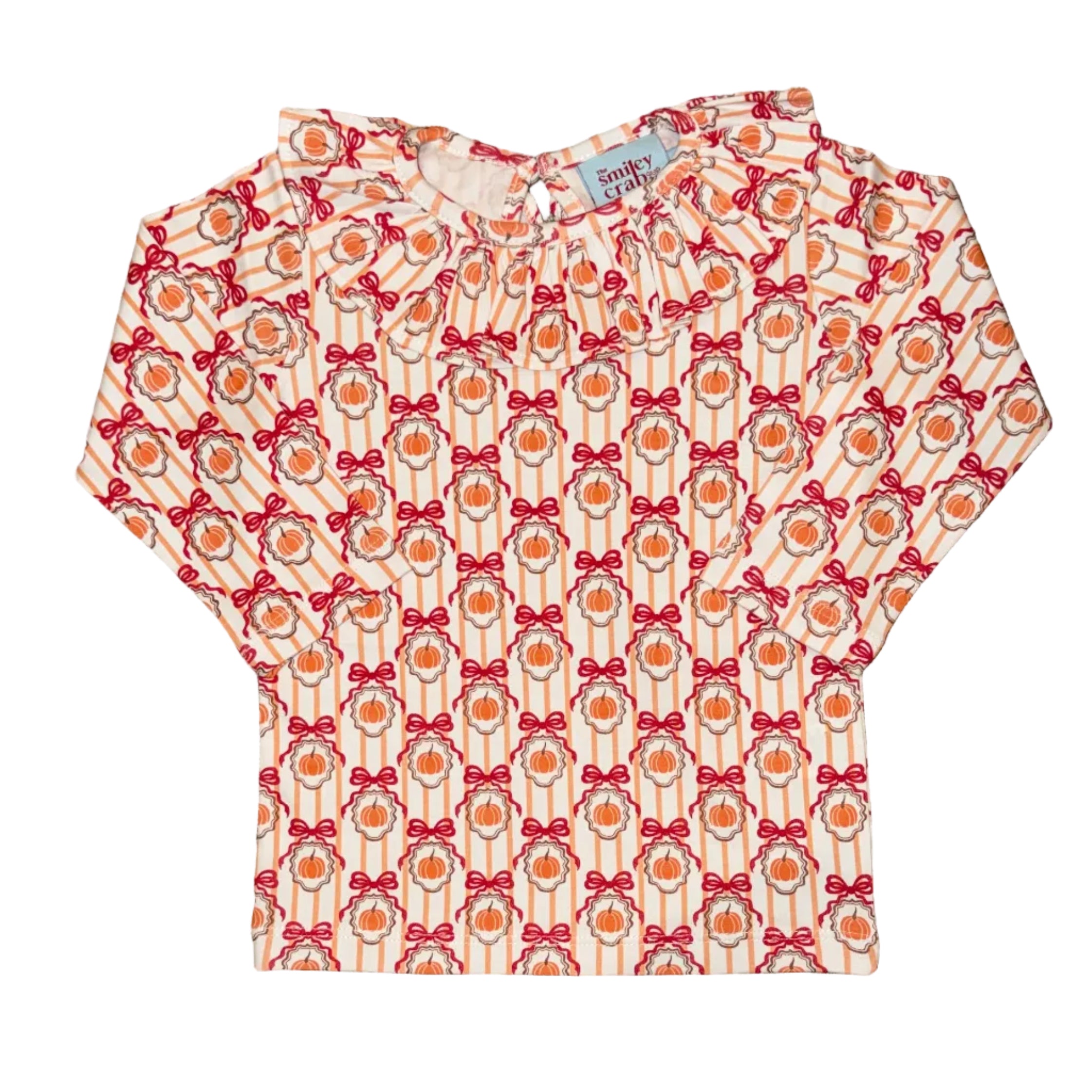 Pumpkin Ruffle LS Top