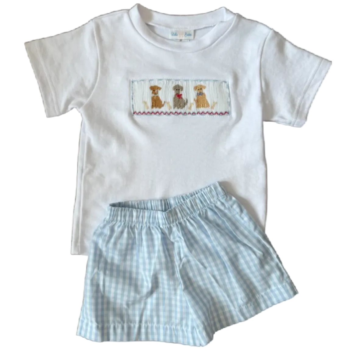 Puppy Smocked Short Set