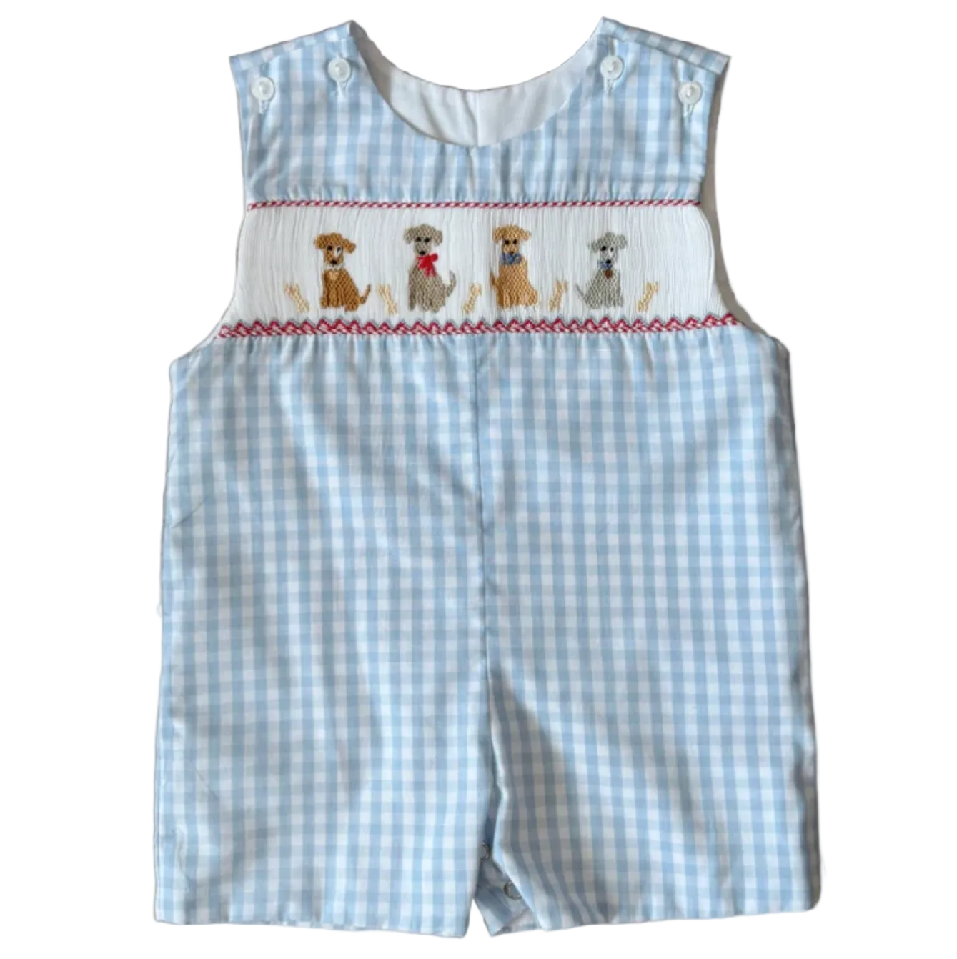 Puppy Smocked Shortall