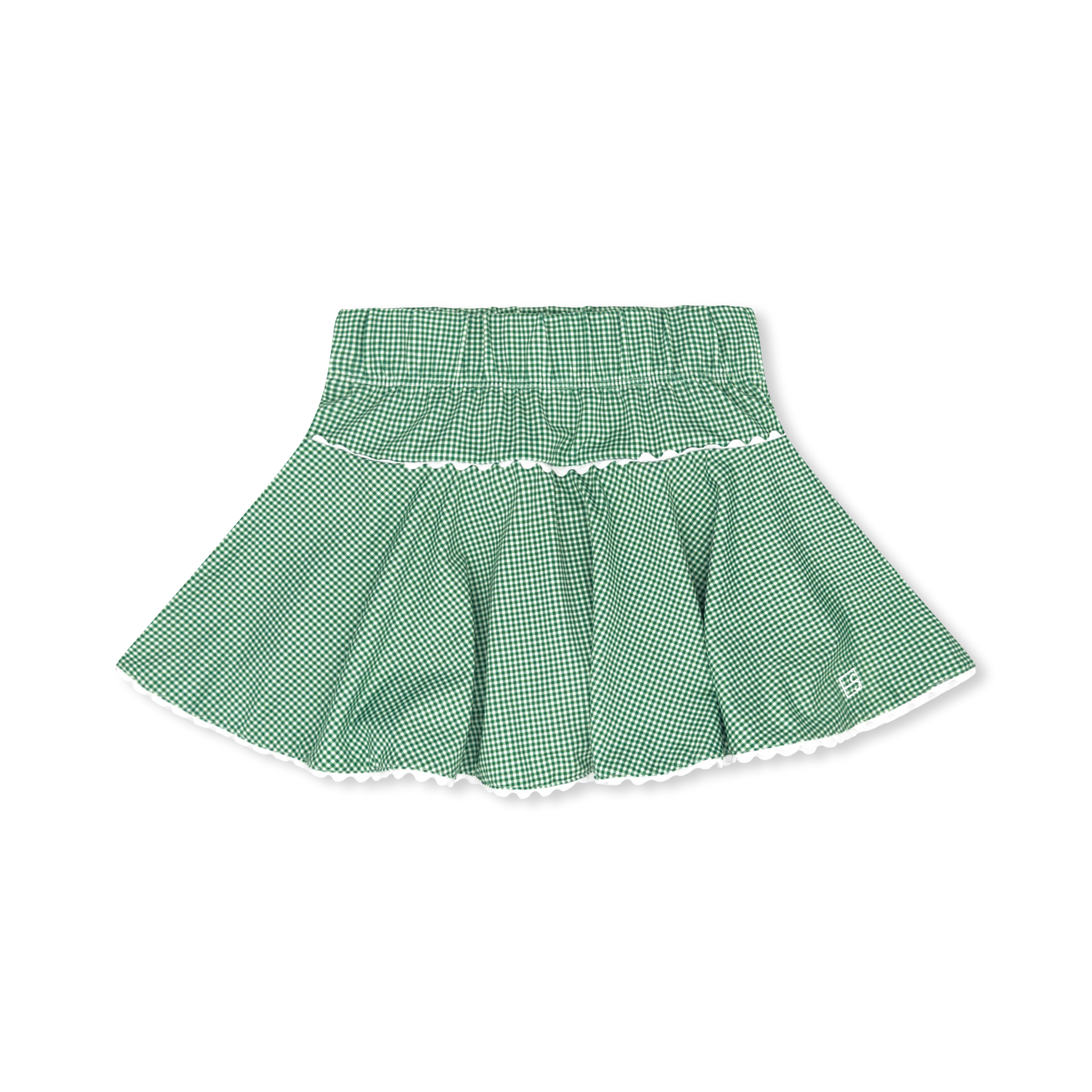Quinn Skort - Augusta Green Minigingham, Pure Coconut