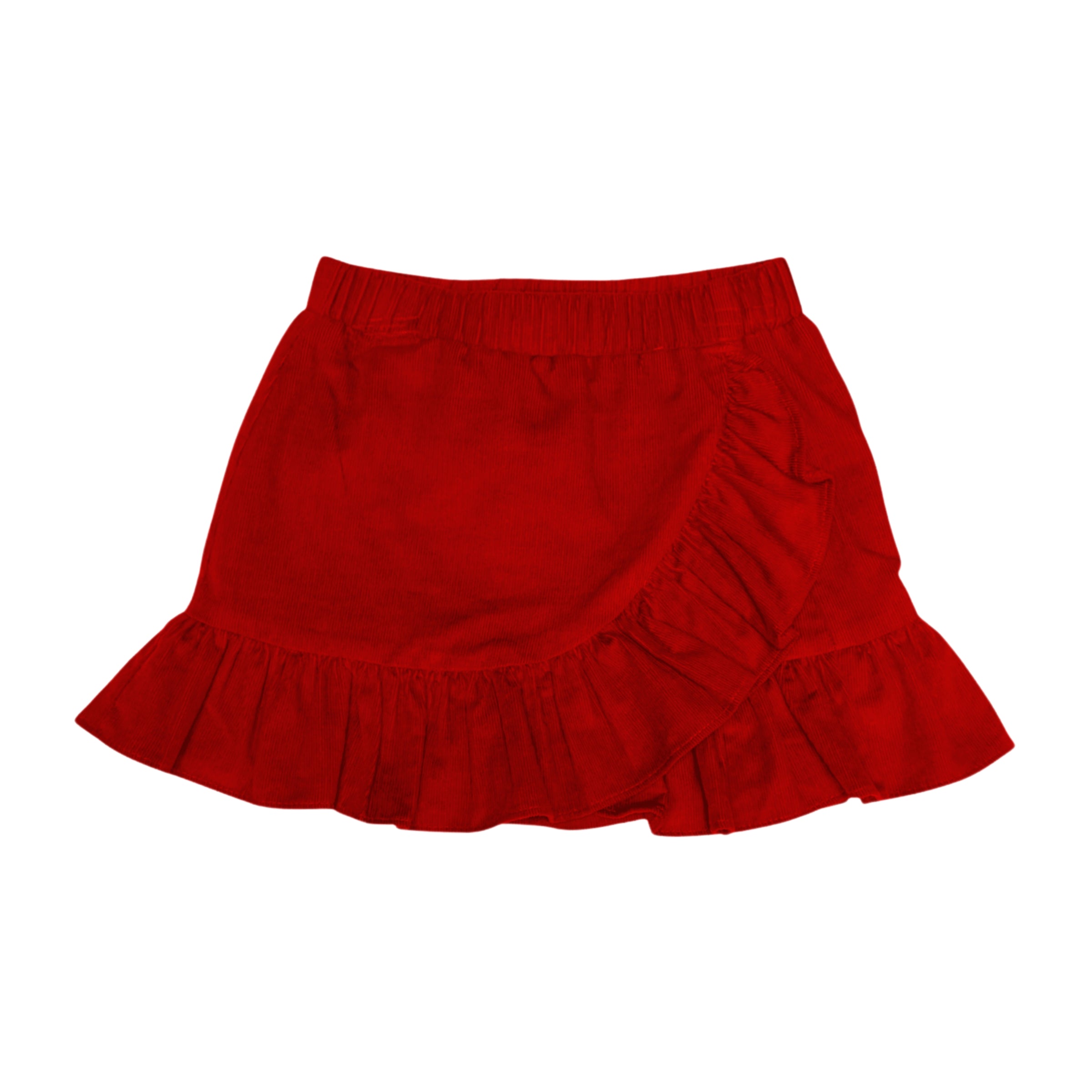 Red Corduroy Rachel Skort