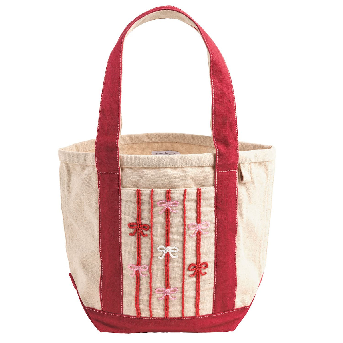 Red Bow Beaded Mini Tote